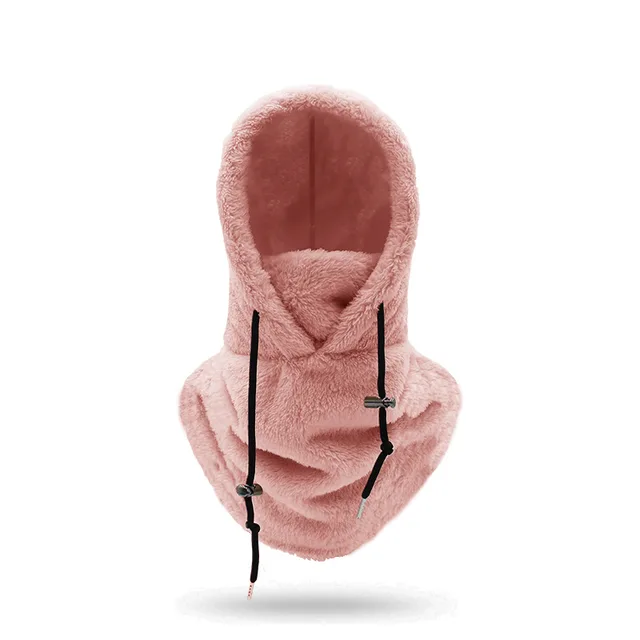 Winter Outdoors Cycling Sports Wind proof Cap Cold Protection Thickening Scarf Hat Lotus Pink - Shop at LoveMi