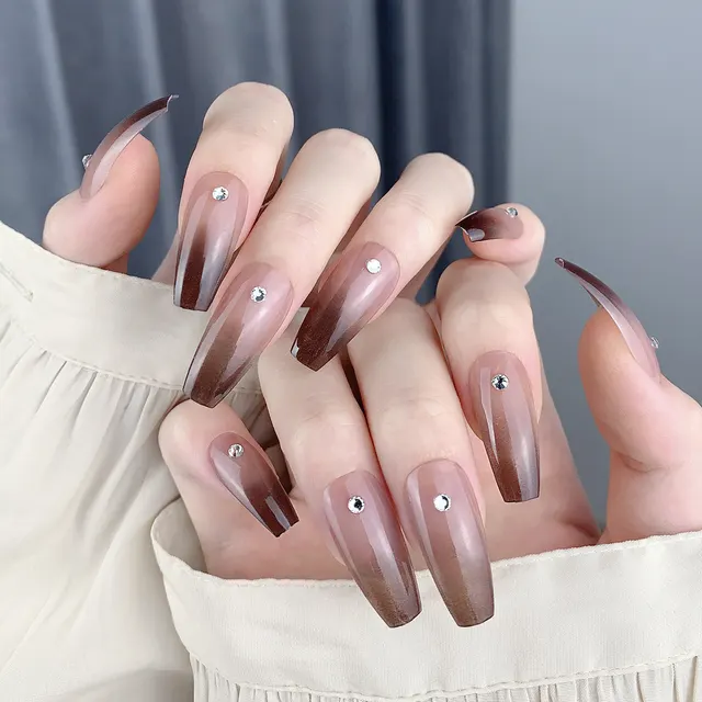 Nail Beauty New Hand painted Fake Nail Tip Tulip Patch Xz128 Glue - Shop at LoveMi