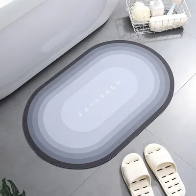 Home Bathroom Super Absorbent Shower Bath Mat Egrey - Shop at LoveMi