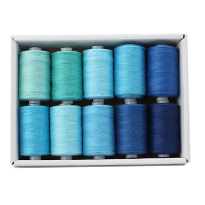 Household Sewing Machine Thread Dacron Thread Customized Color Small Roll DIY Thread Blue - Shop at LoveMi