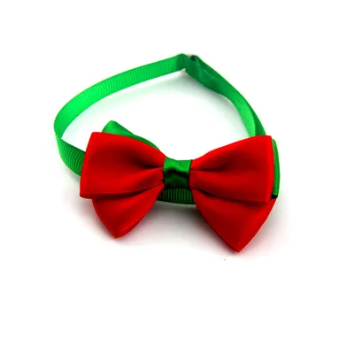 New Year Red And Green Christmas Series Pet Tie Bow Handcraft Jewelry Collar Dogs And Cats Bow Tie Vn086 - Shop at LoveMi