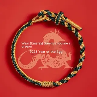 Red Rope Couple Bracelet Female Male Character - Zodiac Dragon