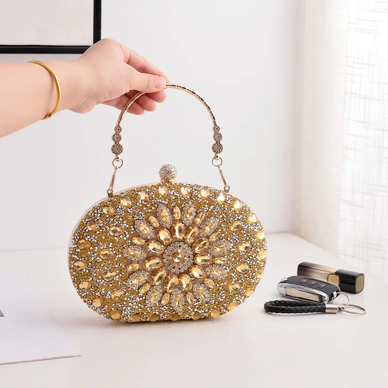 Sunflower Dinner Clutch All Match Dress Female Gold - Shop at LoveMi