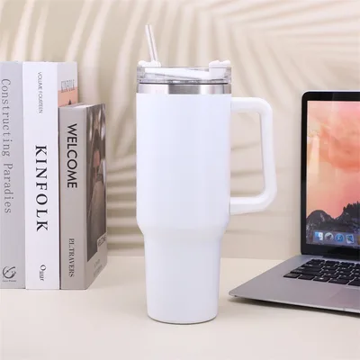 Stainless Steel Coffee Cup Handle Water Cup Cup Metal White - Shop at LoveMi