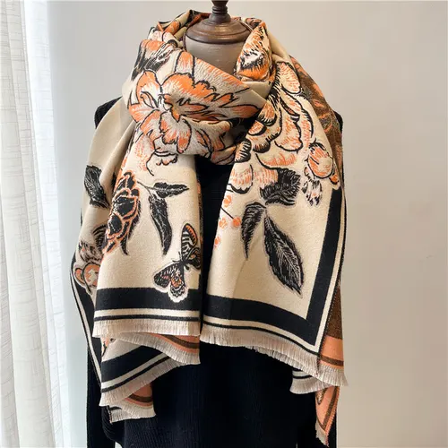 Beige & Orange