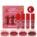 Velvet Matte No Stain On Cup Fruit Lip Gloss Sets - C Strawberry