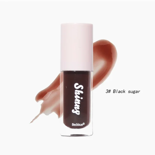 High Gloss Lip Gloss Nude Color Thick Color Water Light Mirror Brown Sugar Translucent 3 - Shop at LoveMi