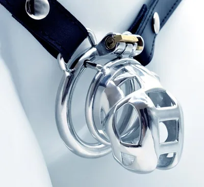 Chastity Lock Wearables For Males Metal Chastity CB Lock Ascetic Bird Cage Short 45Mm Ring Belt - Shop at LoveMi