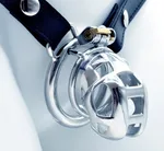Chastity Lock Wearables For Males Metal Chastity CB Lock Ascetic Bird Cage - Short 45Mm Ring Belt - View 1
