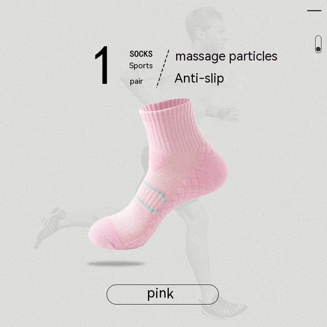 Running Exercise Towel Thickened Shock Absorption Non slip Socks Pink - Shop at LoveMi