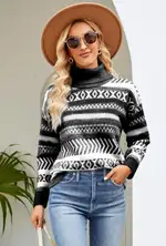 Black With High Collar Sweater