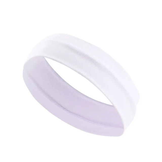 Women's Plain Sports Headband Yoga Hair Band Elastic And Sweat absorbing Hair Band White - Shop at LoveMi