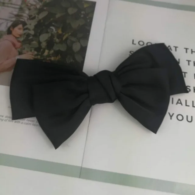 French Retro Oversized Black Bow Black Two Layers - Shop at LoveMi