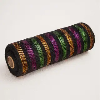 10 Inch X10 Yard PP Mesh Roll Garland Material - Colorful Black