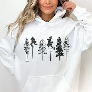 Autumn And Winter Wild Casual Street Simple Retro Hoodie - White