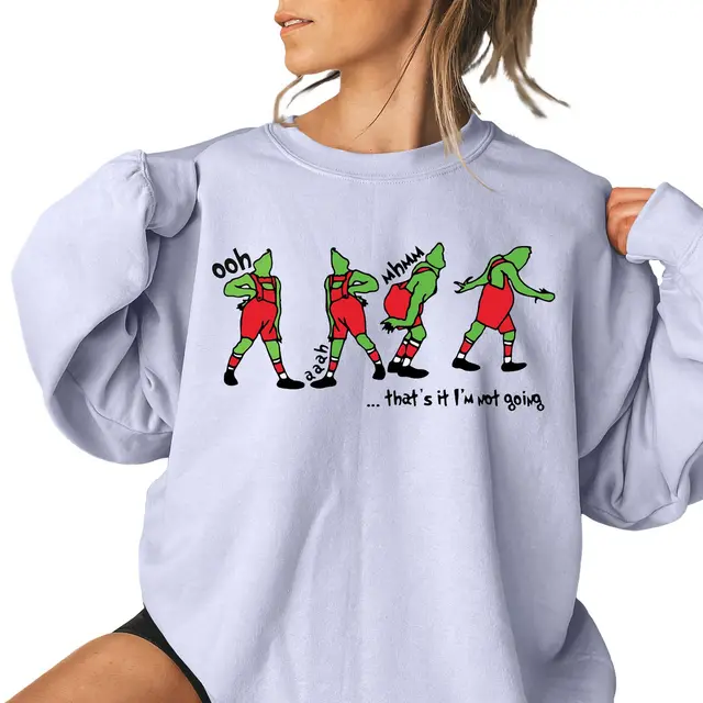 Ladies New Christmas Pattern Printing Casual Sweatshirt White - Shop at LoveMi