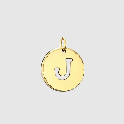 Stainless Steel Oil Dripping Letter Pendant DIY 14K Gold J - Shop at LoveMi