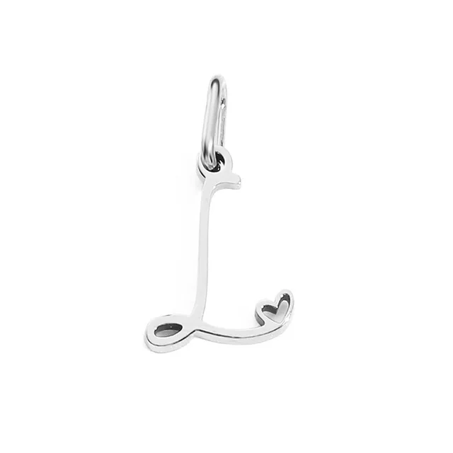 DIY Letter Pendant Ornaments Accessories L Steel - Shop at LoveMi