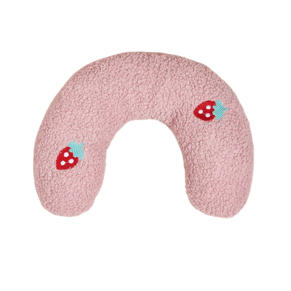 New Cat Pillow Sleep U shaped Pillow Containing Catnip Sleep Aid Cervical Support Cat Toy Pink - Shop at LoveMi