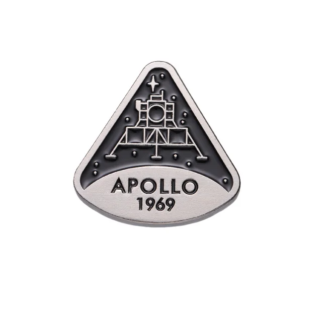 Commemorative Brooch Apollo Successful Moon Landing Badge Metal Fashion Pin As Shown In The Figure - Shop at LoveMi