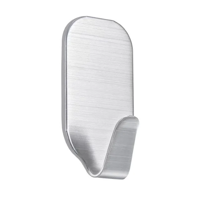 Seamless Stainless Steel Punch free Strong Adhesive Sticking Dormitory Bathroom Kitchen Wall Mounted Load bearing Sticky Hook 4 Packs - Shop at LoveMi