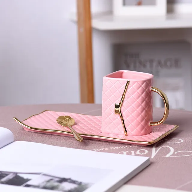 Creative Handbag Breakfast Coffee Mug Pink - Shop at LoveMi
