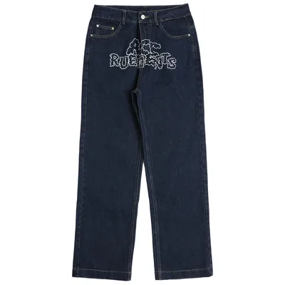 American Style Hip Hop Casual Loose Pants Blue - Shop at LoveMi