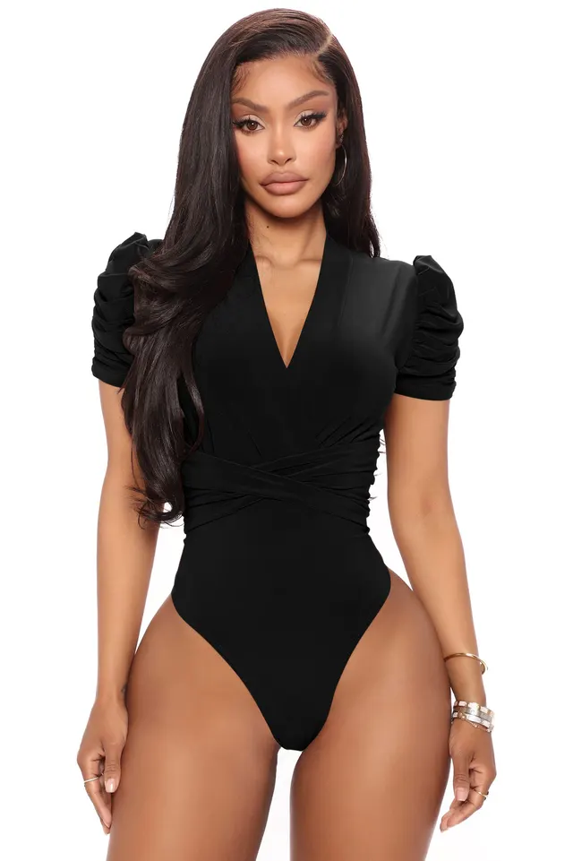 Waist tight Briefs Top Sleeve Folding Jumpsuit Women's Clothing Xl - Shop at LoveMi