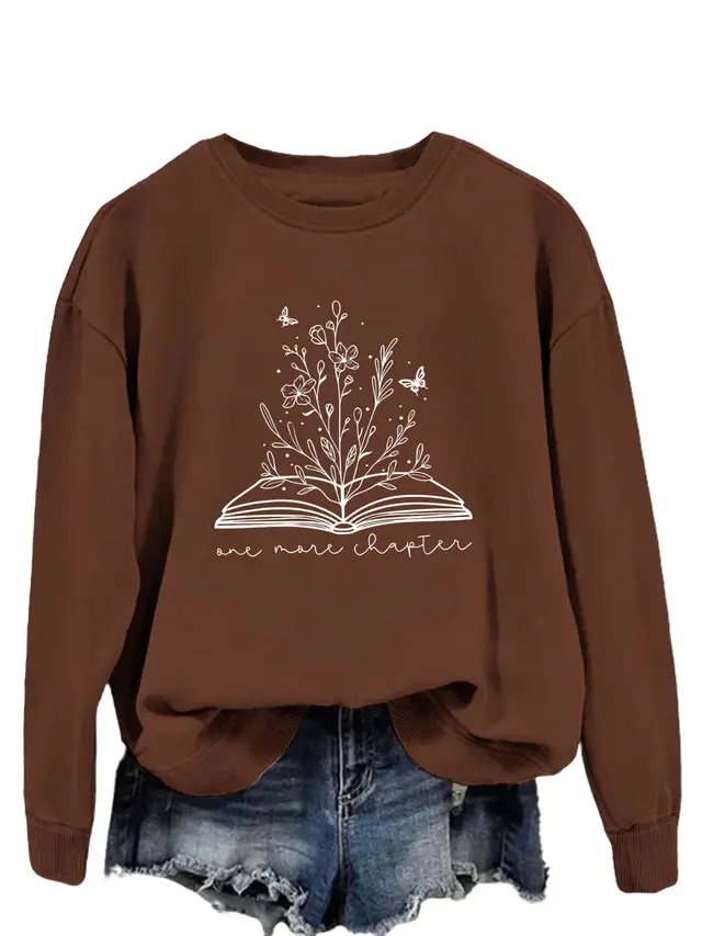 Round Neck Simple Women's Long Sleeve Letter Loose Sweatshirt 5 Colors - Shop at LoveMi
