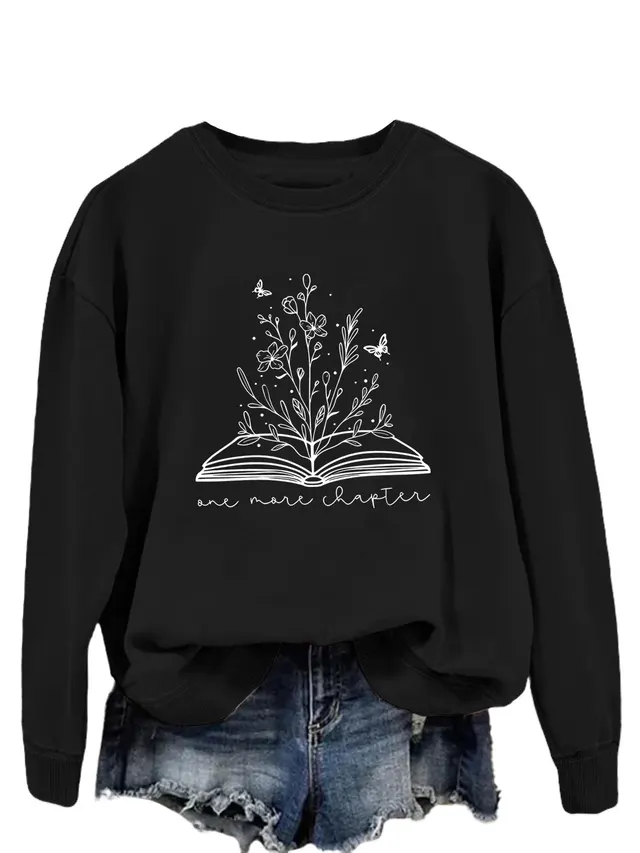 Round Neck Simple Women's Long Sleeve Letter Loose Sweatshirt 6 Colors - Shop at LoveMi