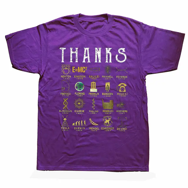Thanks Scientists Astronomy Biology Round Neck Purple - Shop at LoveMi