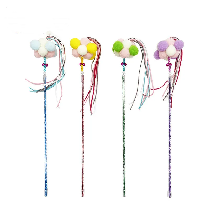 Cat Toy Teaser Plush Feather Bell Teaser Relieving Boredom Self Hi Pet Fur Ball Tassel Style - Shop at LoveMi