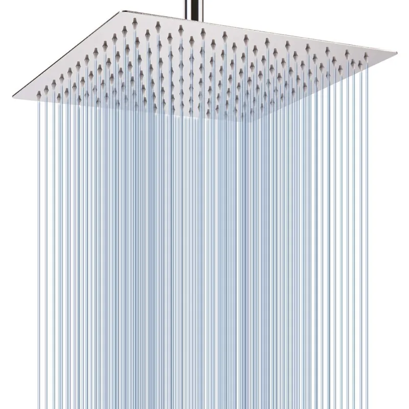 12 inch Electroplating Square Top Spray Shower Head 6 Inch Square Top Spray - Shop at LoveMi