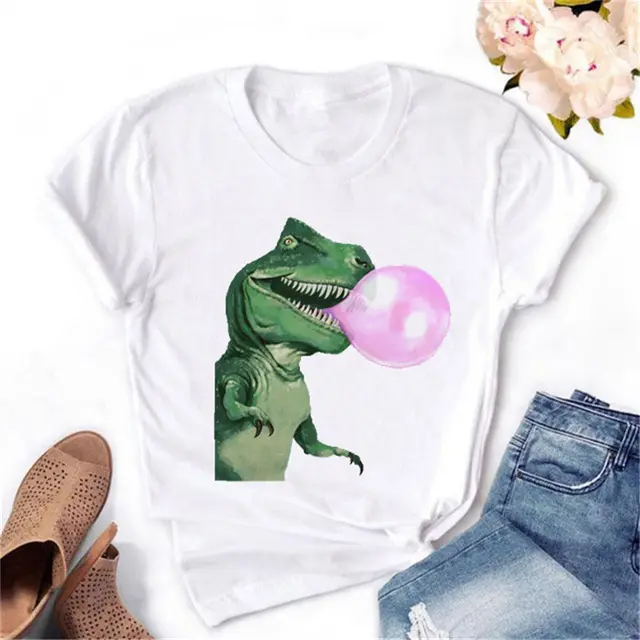 Women's Animal Balloon Printed Short Sleeve A01424 - Shop at LoveMi