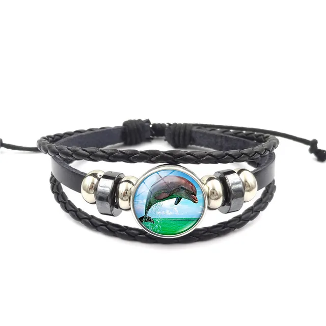 Marine Life Time Stone Bracelet Handmade Multi layer Woven Leather Ornament Xswx5118 8 - Shop at LoveMi