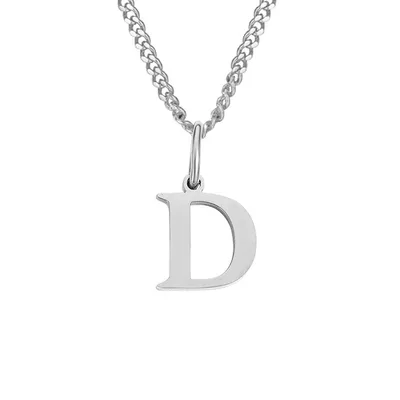 26 Letters All Match 14K Stainless Steel Necklace D Stainless Steel - Shop at LoveMi