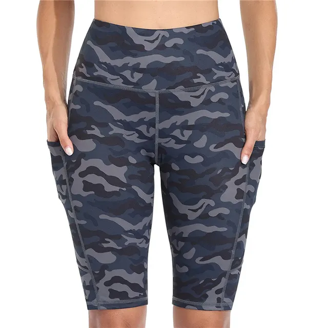 Women's Fashion Casual Leopard Print Printed High Waist High Stretch Yoga Pants Camouflage Gray - Shop at LoveMi