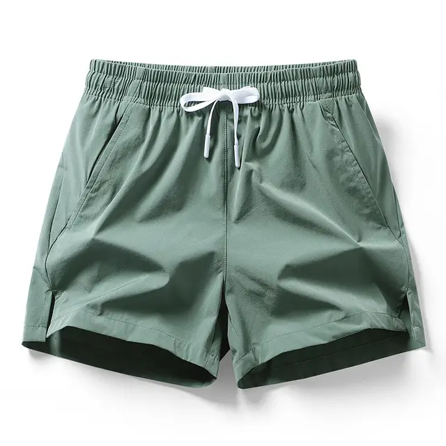 Sports Shorts Slit Women's Ice Silk Leisure Stretch Army Green - Shop at LoveMi