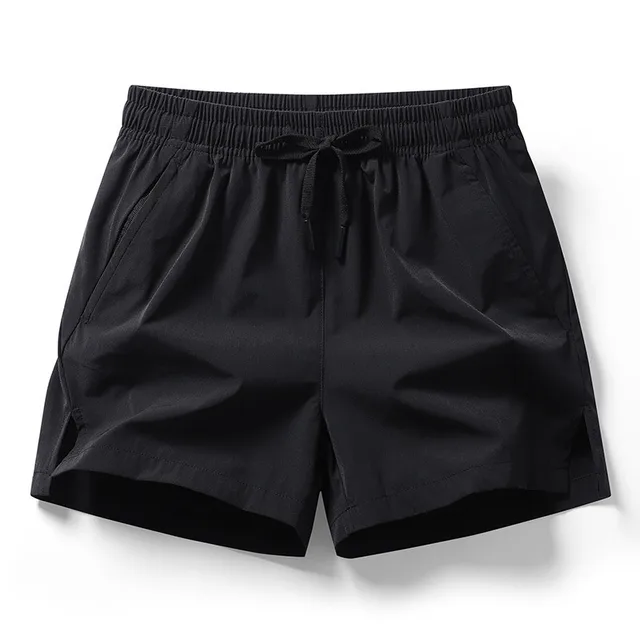 Sports Shorts Slit Women's Ice Silk Leisure Stretch Black - Shop at LoveMi