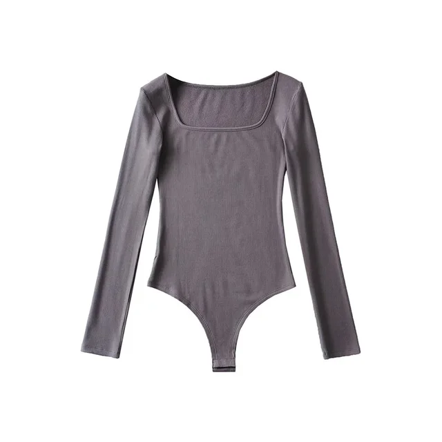 Early Spring Brushed Versatile T shirt Jumpsuit Dark Gray - Shop at LoveMi
