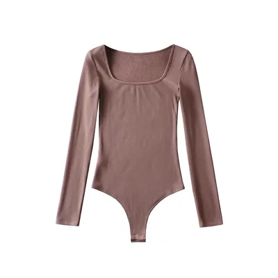 Early Spring Brushed Versatile T shirt Jumpsuit Deep Khaki - Shop at LoveMi