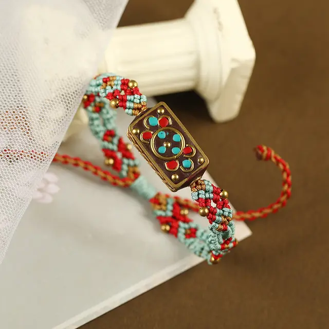 Retro Hand Woven Hand Rope Artistic Accessories Tianyuan Place - Shop at LoveMi