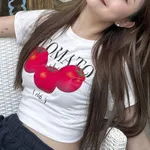 Print Fashion Casual Short Sleeve Top - Ts00089-M