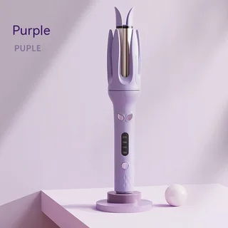 Full-automatic Hair Curler Non-hurt Hair Lazy Egg Roll Large Wave Electric - Purple