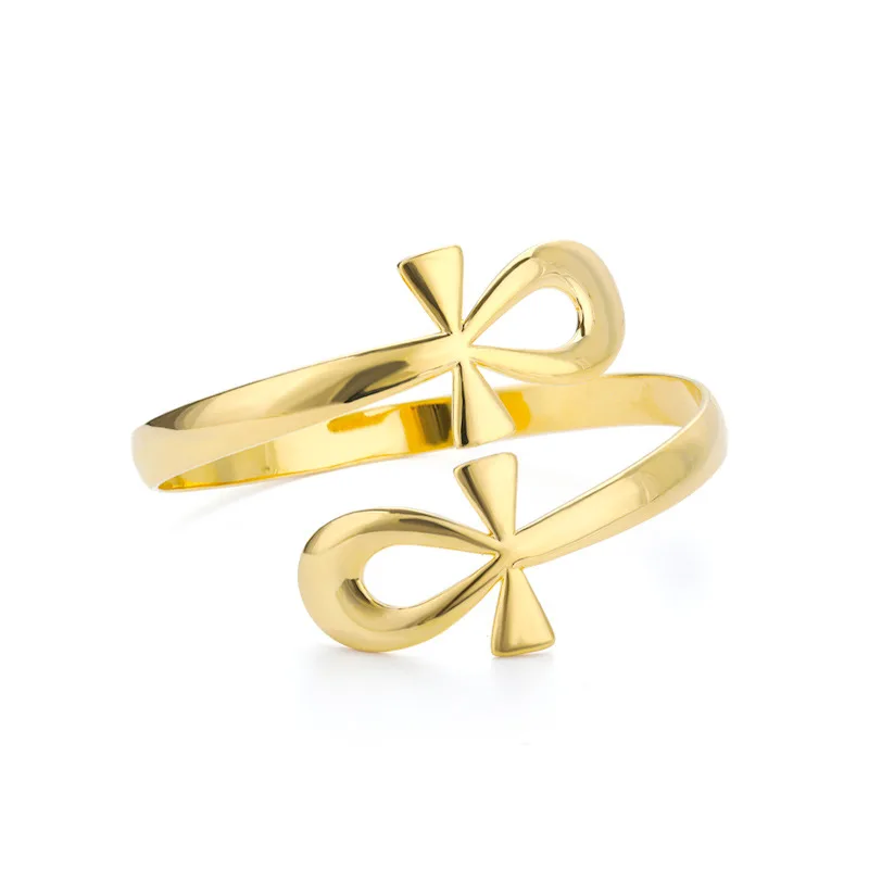 Egyptian French Old Wood Bracelet Cross Gold Plated - Shop at LoveMi