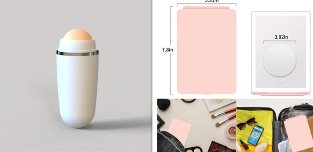 Foldable With Light Touch Led Make up Mirror Set - Shop at LoveMi