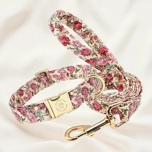 Dog Tag Custom Dog Collar Lettering Identity Card Beige Collar Leash - Shop at LoveMi