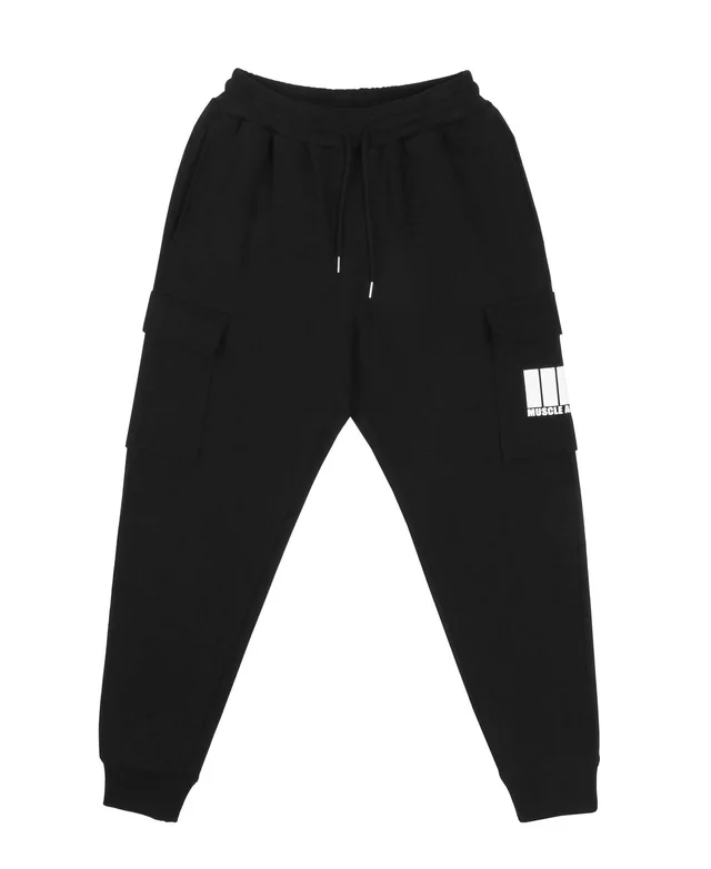 Casual Cotton Stretch Slim Fit Multi pocket Trousers Black White Flowers - Shop at LoveMi