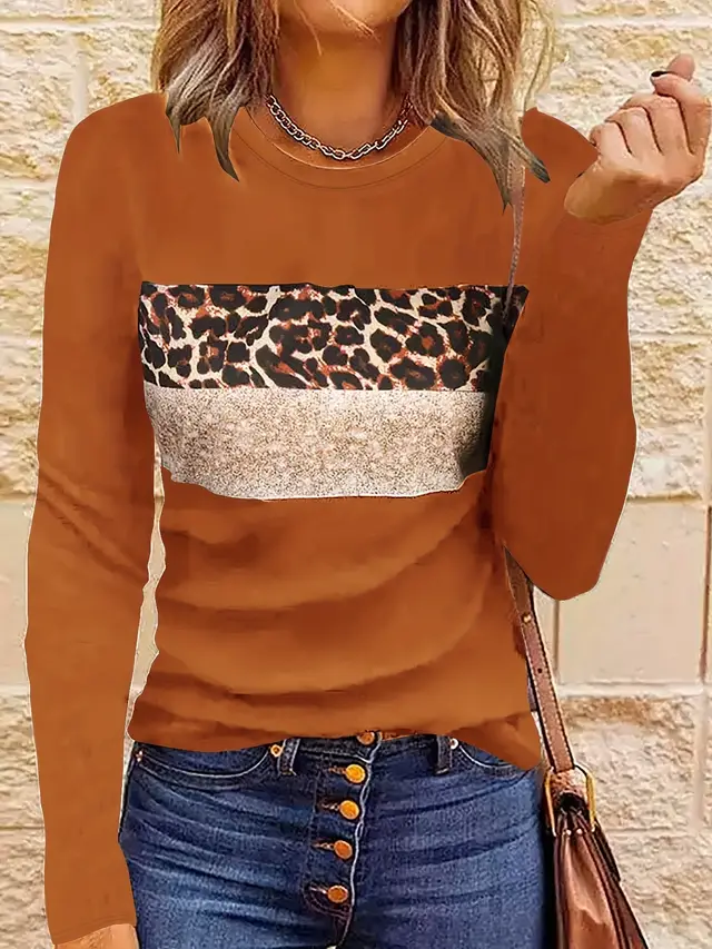 3D Printed Natural Landscape Round Neck Long Sleeve 3W5Z0D4 - Shop at LoveMi