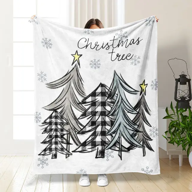 Christmas Thickening Print Flannel Blanket Style02 - Shop at LoveMi